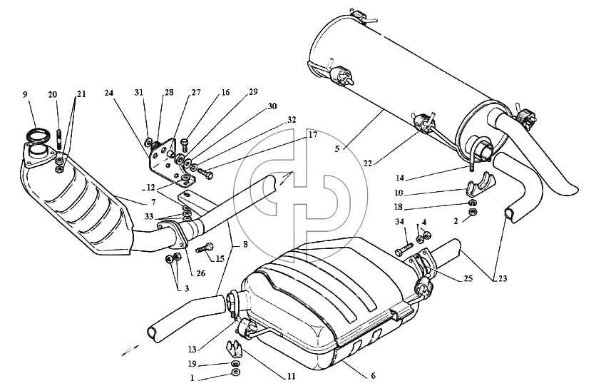 Схема выхлопной системы газель крайслер