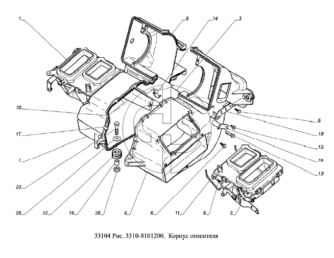 Радиатор печки валдай. Отопитель 3302. Корпус отопителя 3302. Патрубок воздуховода отопителя ГАЗ-33104 "Валдай" левый (оригинал). Корпус печки сборе Валдай Камминз 33104.