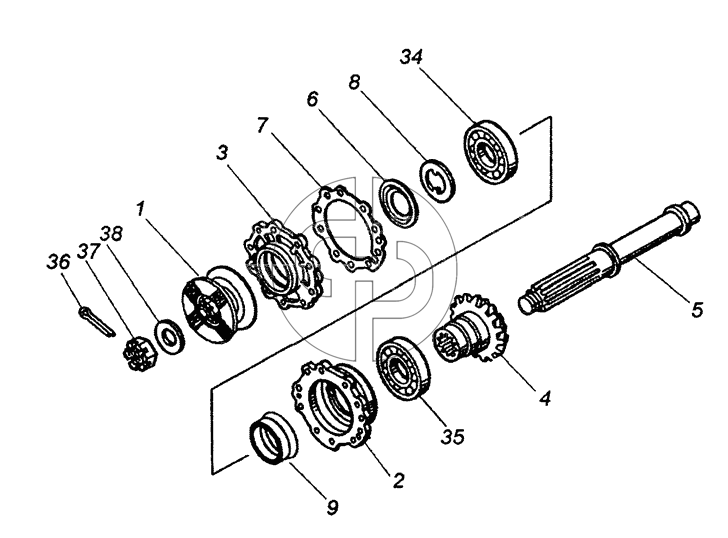 Схема редуктора среднего моста камаз 65115