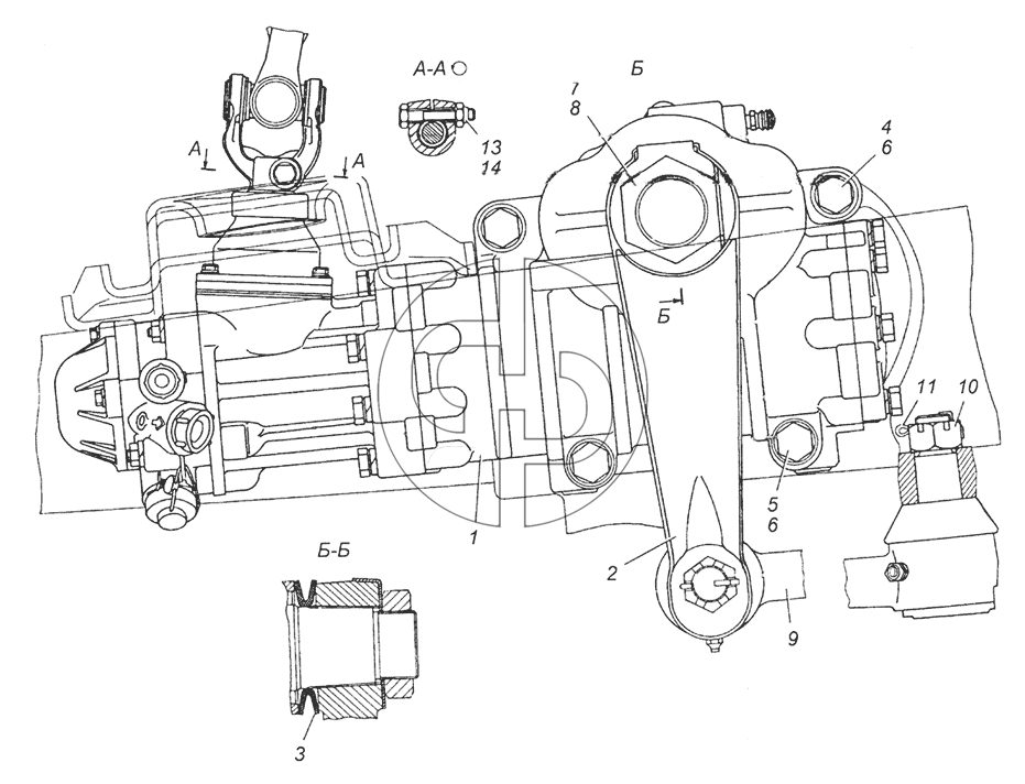 Редуктор рулевой схема камаз