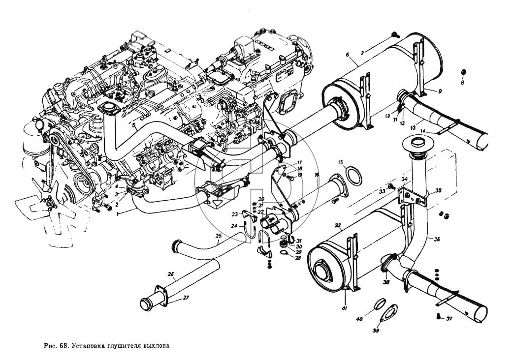 Выхлопная система камаз евро 1 схема