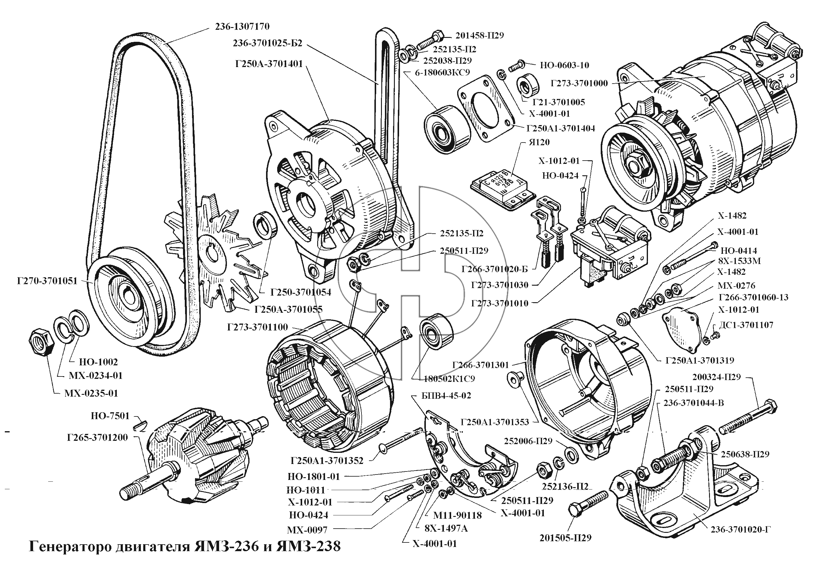 Схема генератора г 250